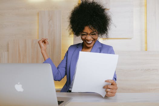 entrepreneur working at a desk