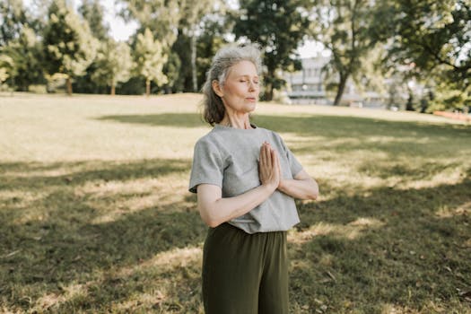 mindfulness session in a park