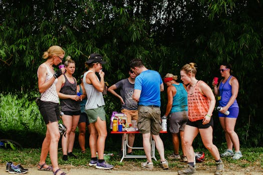 a refreshing outdoor exercise session