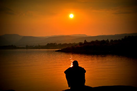 peaceful nature scene for meditation