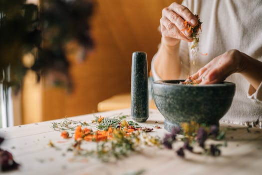 a small indoor garden with herbs and flowers