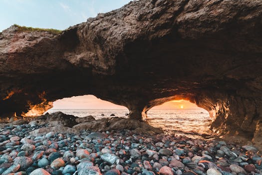 calm beach setting