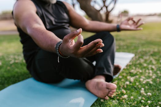 peaceful setting for mindfulness practice