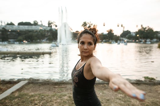 person doing yoga