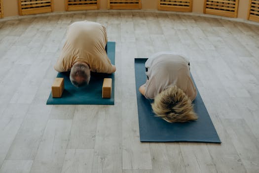 Person practicing yoga